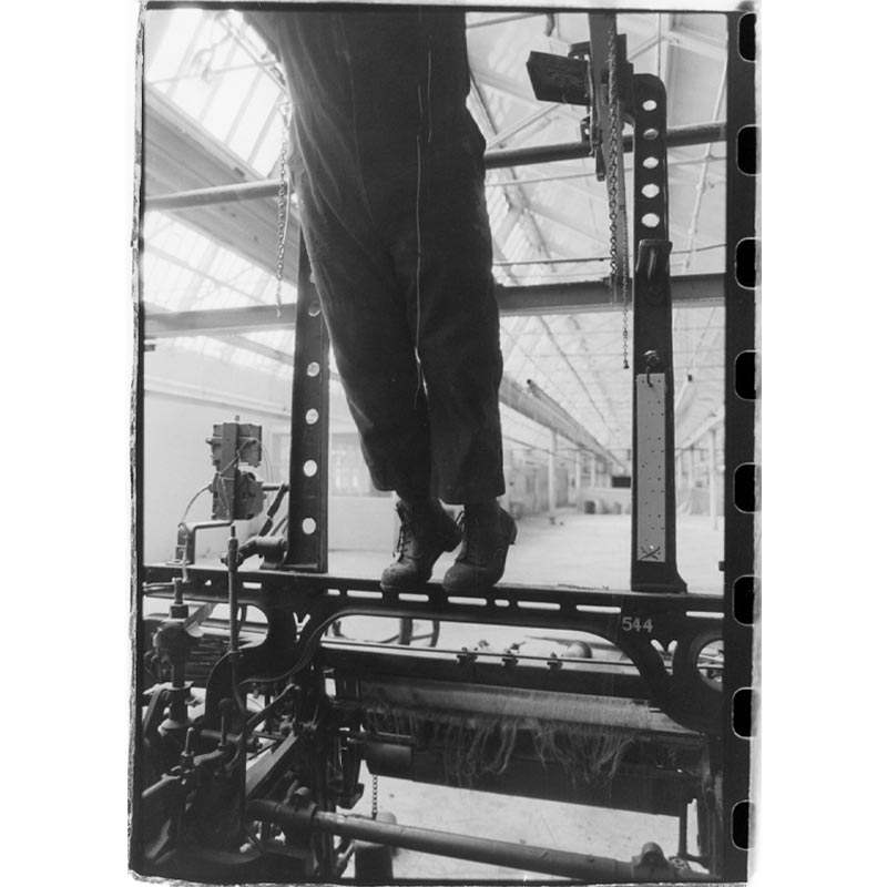 Dismantling The Looms, Salts Mill, 1986 by Ian Beesley - signed limited edition framed print