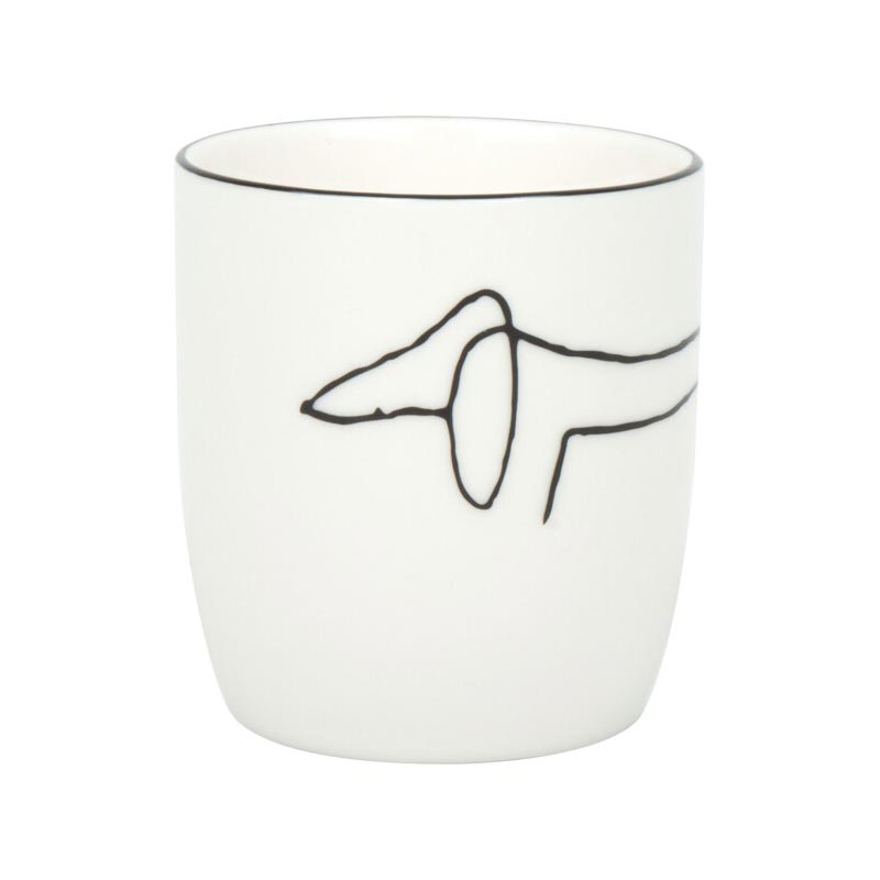 Pablo Picasso Daschshund Handleless Bone China Mug by Könitz