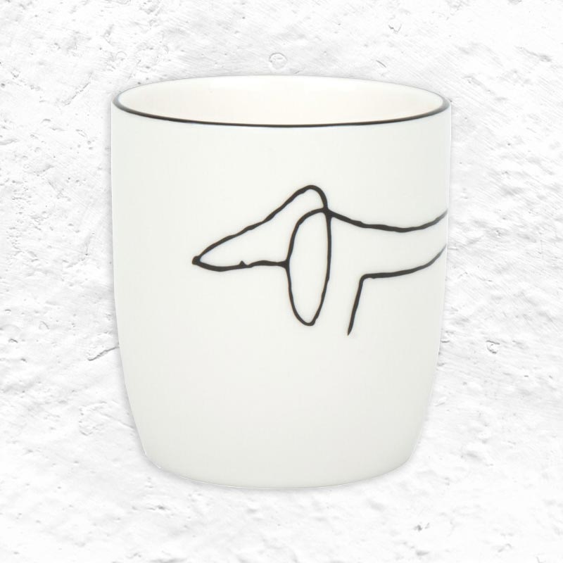 Pablo Picasso Daschshund Handleless Bone China Mug by Könitz