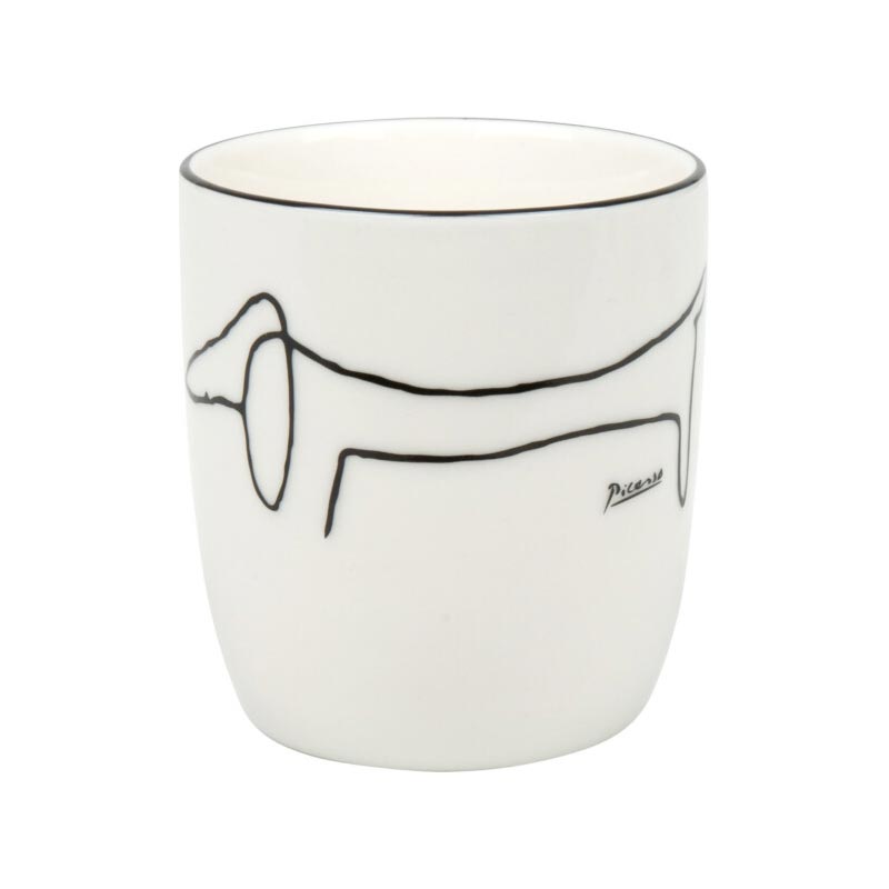 Pablo Picasso Daschshund Handleless Bone China Mug by Könitz