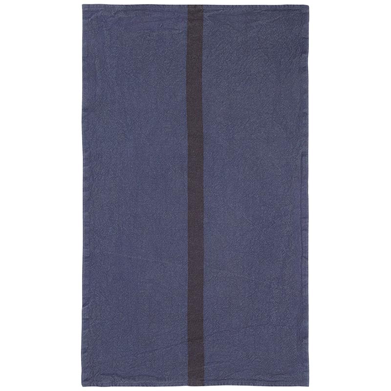 Doudou 100% Linen Tea Towel - Indigo - by Charvet Editions