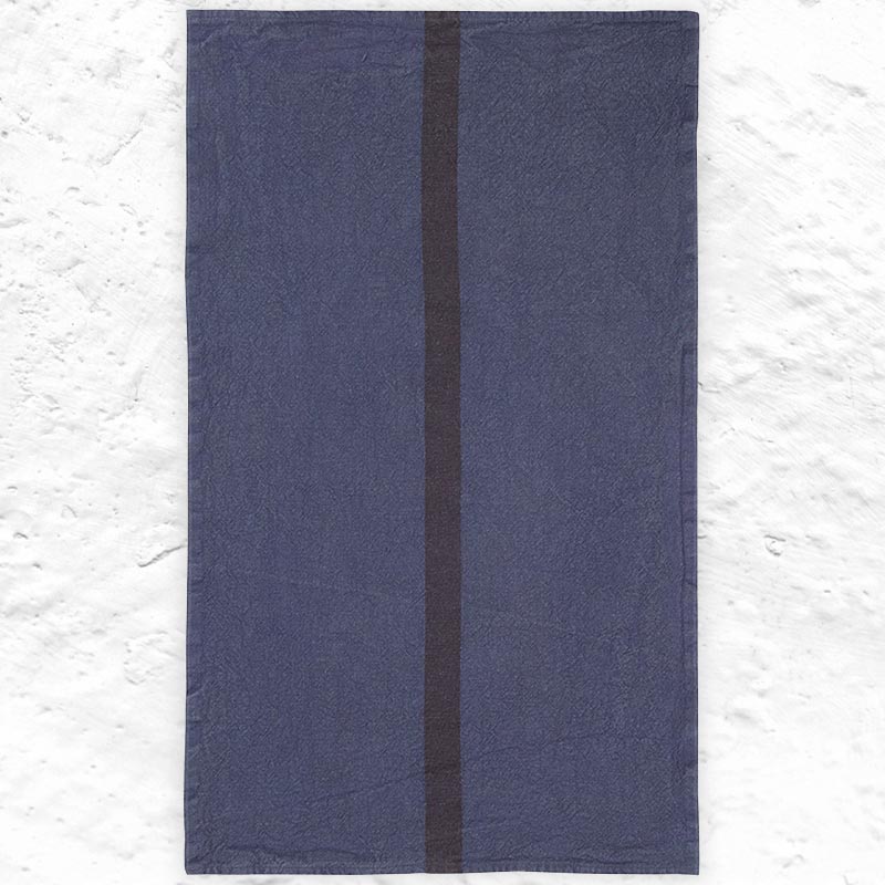 Doudou 100% Linen Tea Towel - Indigo - by Charvet Editions