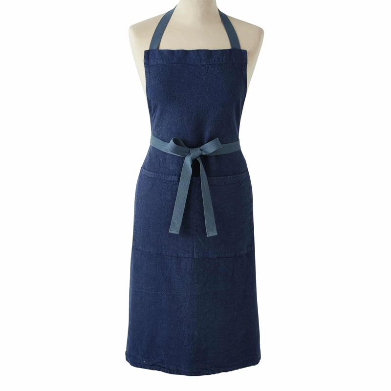Doudou 100% Linen Apron - Indigo - by Charvet Editions