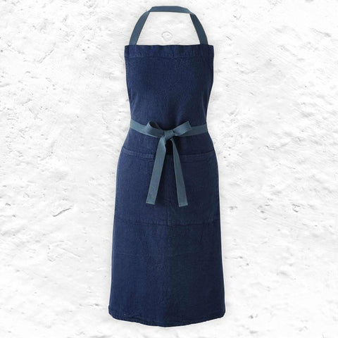 Doudou 100% Linen Apron - Indigo - by Charvet Editions