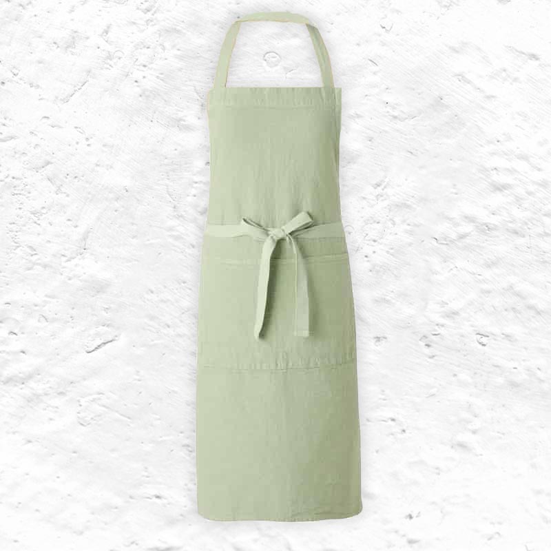 Doudou 100% Linen Apron - Pistachio - by Charvet Editions