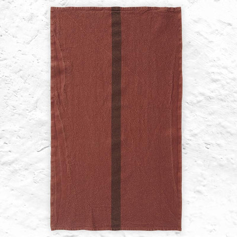 Doudou 100% Linen Tea Towel - Brick - by Charvet Editions