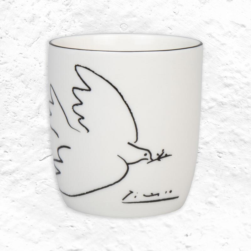 Pablo Picasso Dove of Peace Handleless Bone China Mug, by Könitz