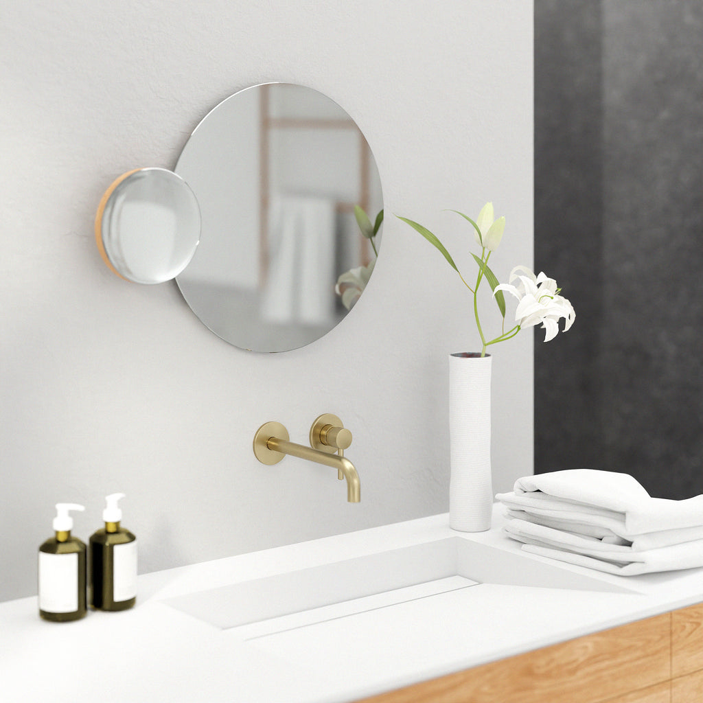 Eclipse mirror - oak - des. Lincoln Rivers for Wireworks