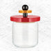 Twergi Storage Jar, 75cl - Black, Yellow and Red, des. Ettore Sottsass for Alessi