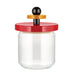 Twergi Storage Jar, 75cl - Black, Yellow and Red, des. Ettore Sottsass for Alessi