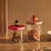 Twergi Storage Jar, 75cl - Black, Yellow and Red, des. Ettore Sottsass for Alessi