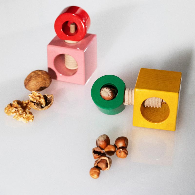 Twergi Nutcracker in Yellow / Green, des. Ettore Sottsass for Alessi