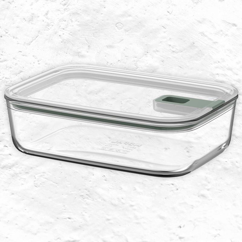 Nordic Sage Easy-clip glass storage box - 1500ml