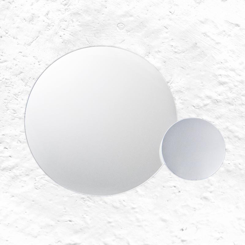 Eclipse mirror - white - des. Lincoln Rivers for Wireworks