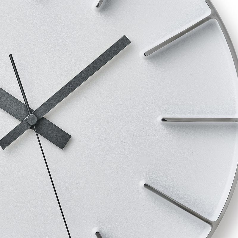 Lemnos Edge Wall Clock - White - 29cm - des. Shin and Tomoko Azumi