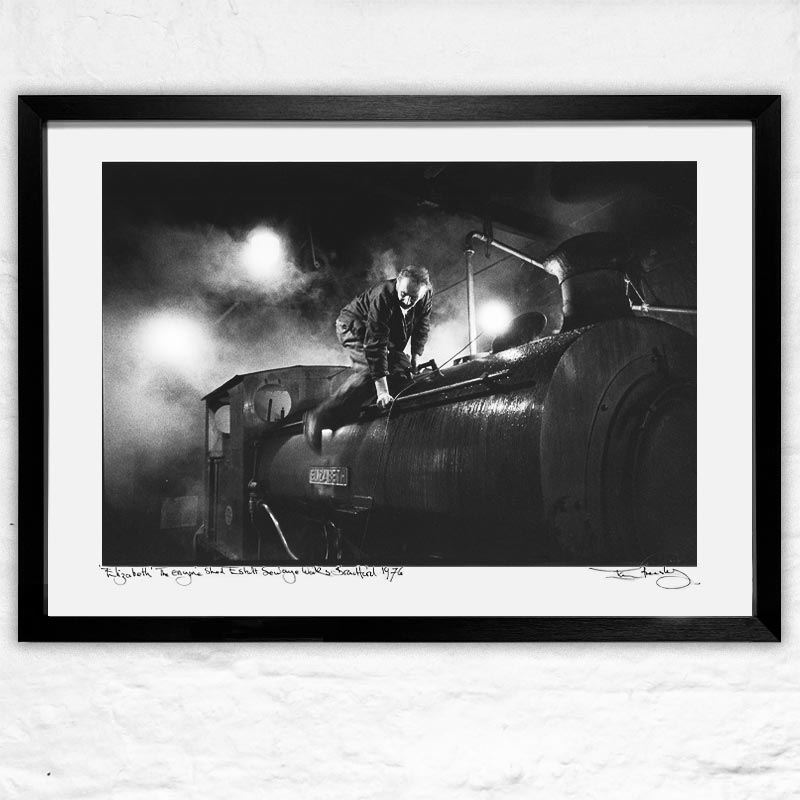 'Elizabeth', The Engine Shed, Esholt Sewage Works - signed framed print, Bradford, 1976 by Ian Beesley