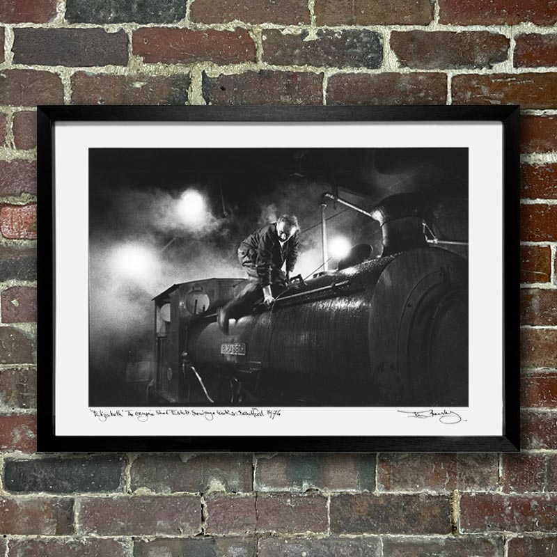 'Elizabeth', The Engine Shed, Esholt Sewage Works - signed framed print, Bradford, 1976 by Ian Beesley