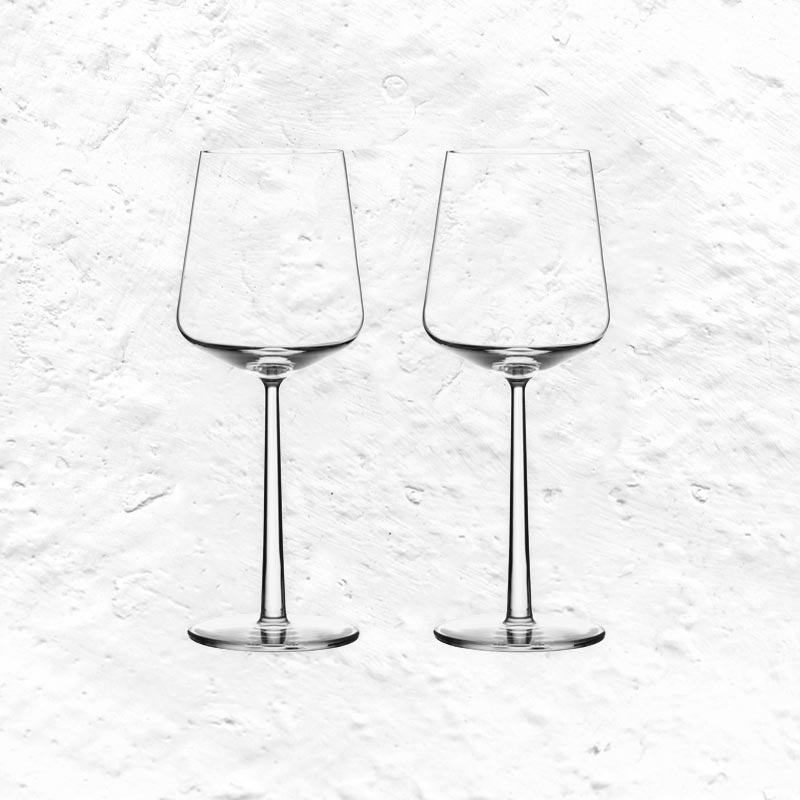 Set of 2 Essence red wine glasses des. Alfredo Häberli for Iittala