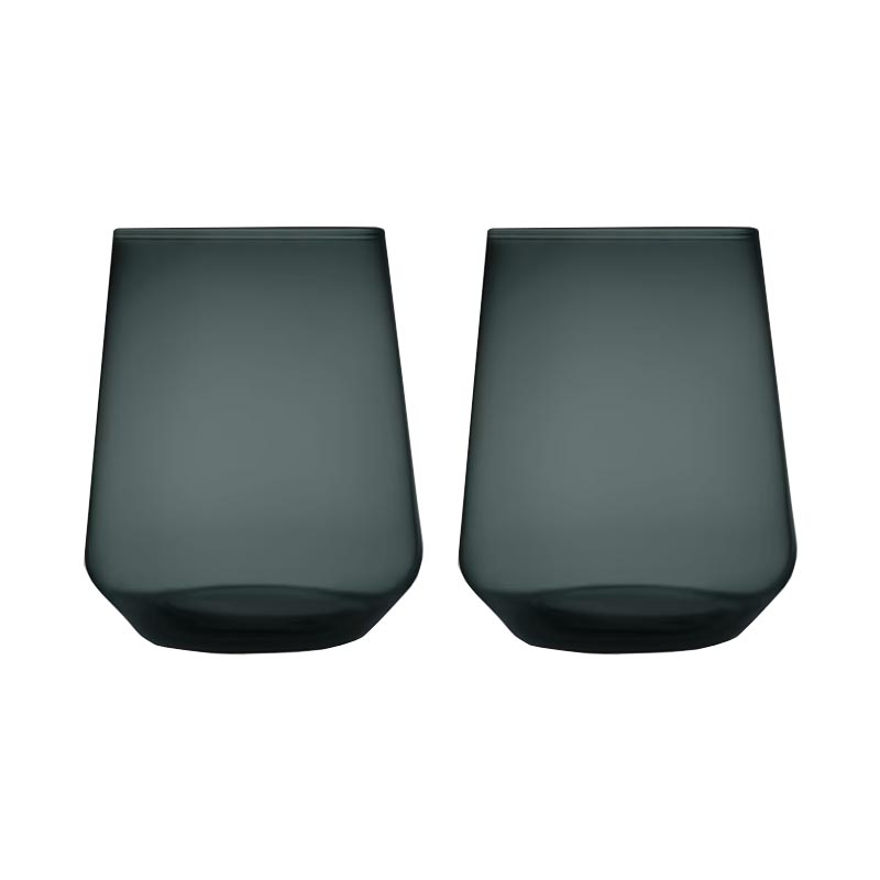 Set of 2 Essence tumblers - 35cl - dark grey - des. Alfredo Häberli for Iittala