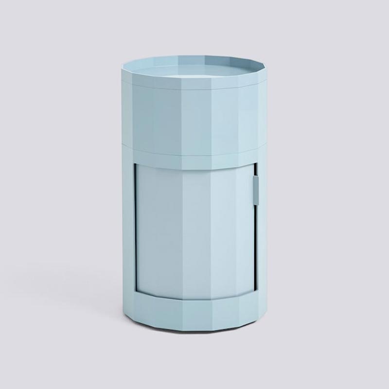 Facet Cabinet (incl. Feet and Castors) - High - Misty Blue - des. Stefan Scholten for HAY