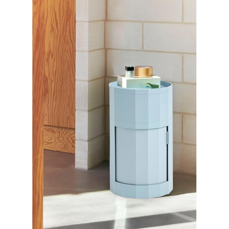 Facet Cabinet (incl. Feet and Castors) - High - Misty Blue - des. Stefan Scholten for HAY