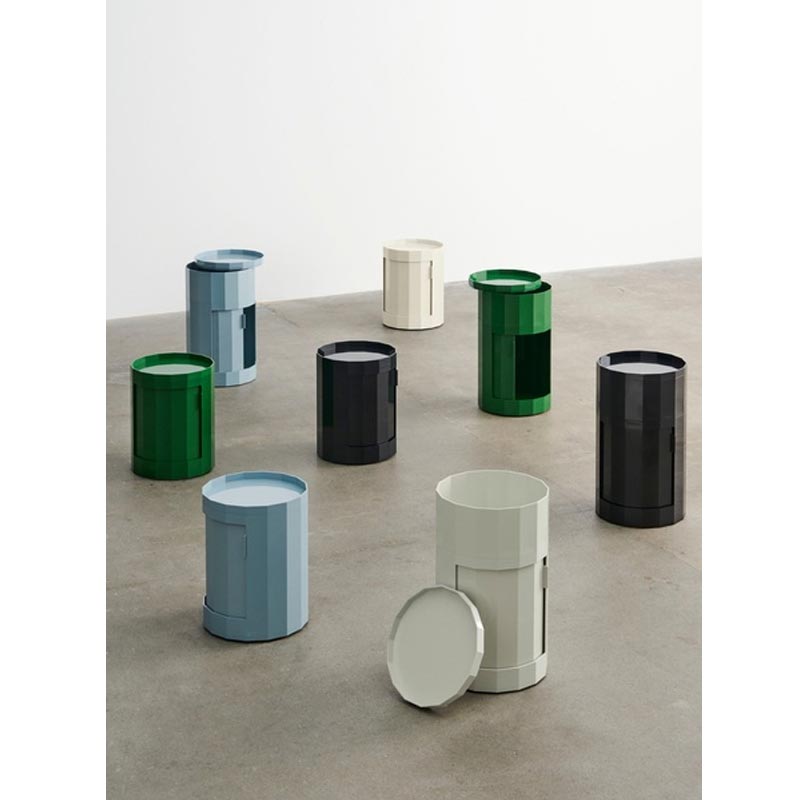 Facet Cabinet (incl Feet and Castors) - Low - Misty Grey - des. Stefan Scholten for HAY