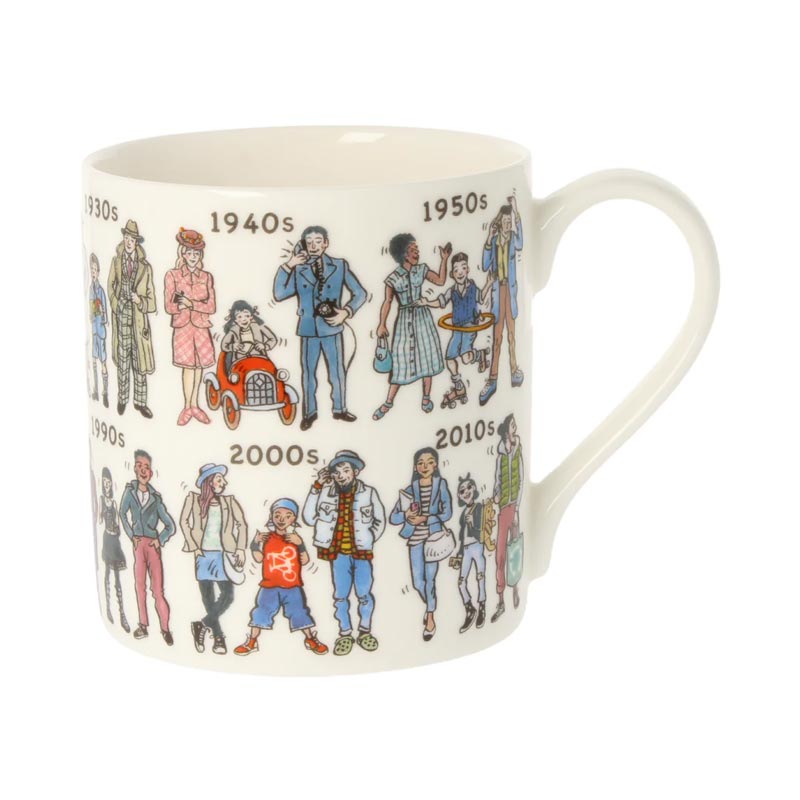Fashion Through the Decades mug