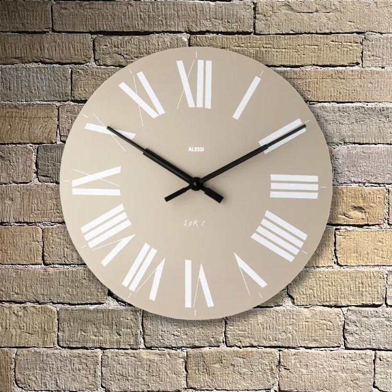 Firenze Wall Clock - Grey - des. Achille Castiglioni & Pier Giacomo Castiglioni for Alessi