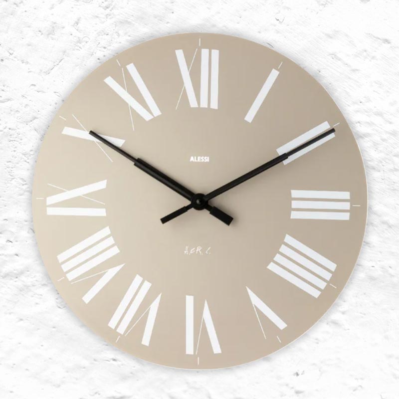 Firenze Wall Clock - Grey - des. Achille Castiglioni & Pier Giacomo Castiglioni for Alessi