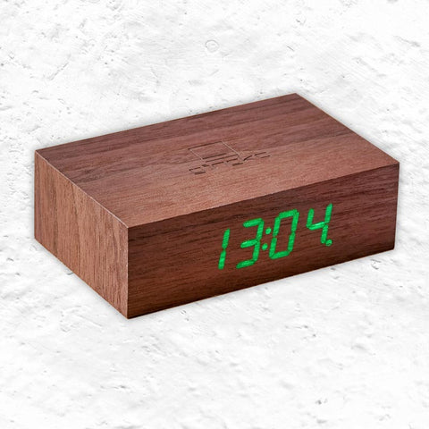 Flip Click Alarm Clock - walnut wood - des. Paul and Natalie Sun, 2019