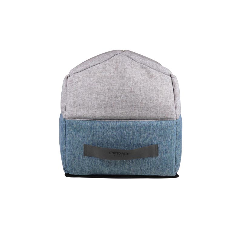 "Chalet" Foldaway Dog and Cat House / Bed - Aquamarine / Grey - by United Pets Sand