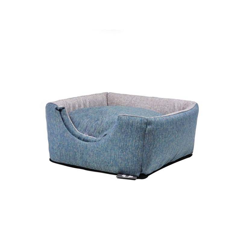 "Chalet" Foldaway Dog and Cat House / Bed - Aquamarine / Grey - by United Pets Sand