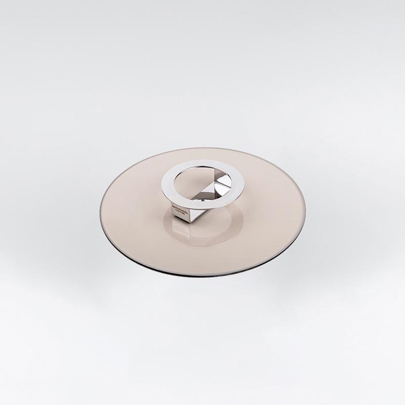 Foodwear 26cm Bronze Casserole Pan with Bronze Glass Lid and Canaletto Walnut Handle - des. Rodolfo Dordoni for KnIndustrie