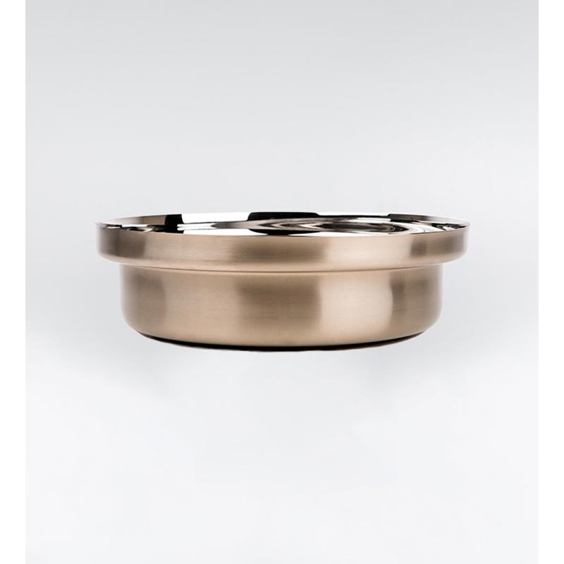 Foodwear Bronze 30cm Low Casserole Pan with Bronze Glass Lid and Canaletto Walnut Handle - des. Rodolfo Dordoni for KnIndustrie