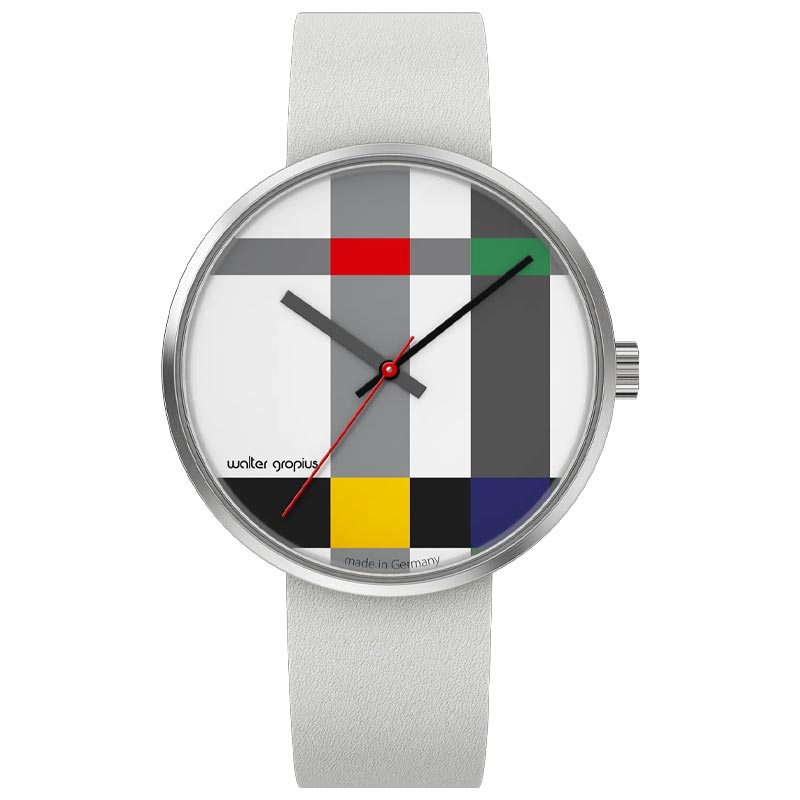 Forum Watch - Crossing Mondrian - White Leather Strap - Sapphire Crystal - by Walter Gropius