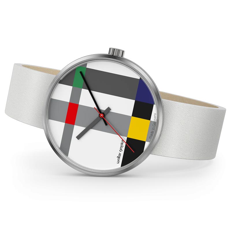 Forum Watch - Crossing Mondrian - White Leather Strap - Sapphire Crystal - by Walter Gropius
