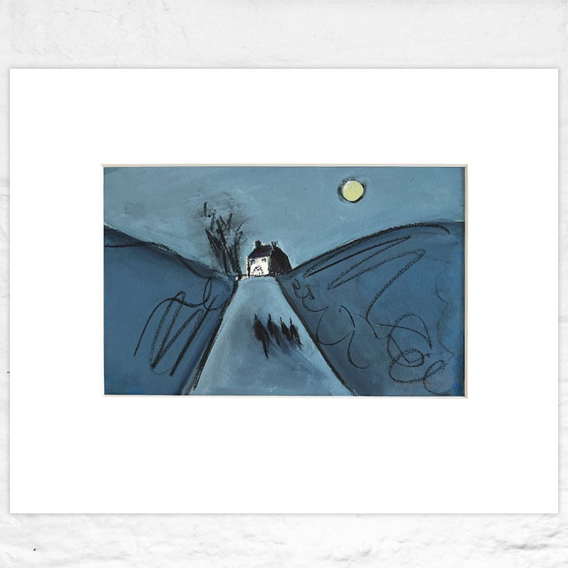 Four Figures Walking Home, 2018 - original watercolour painting by Kitty North.
