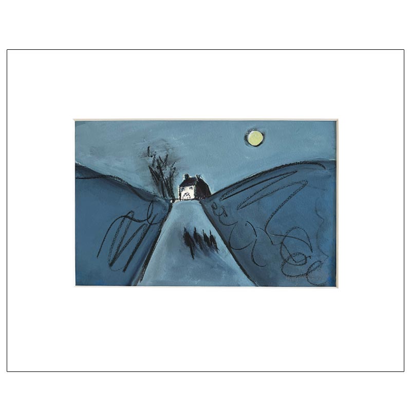 Four Figures Walking Home, 2018 - original watercolour painting by Kitty North.