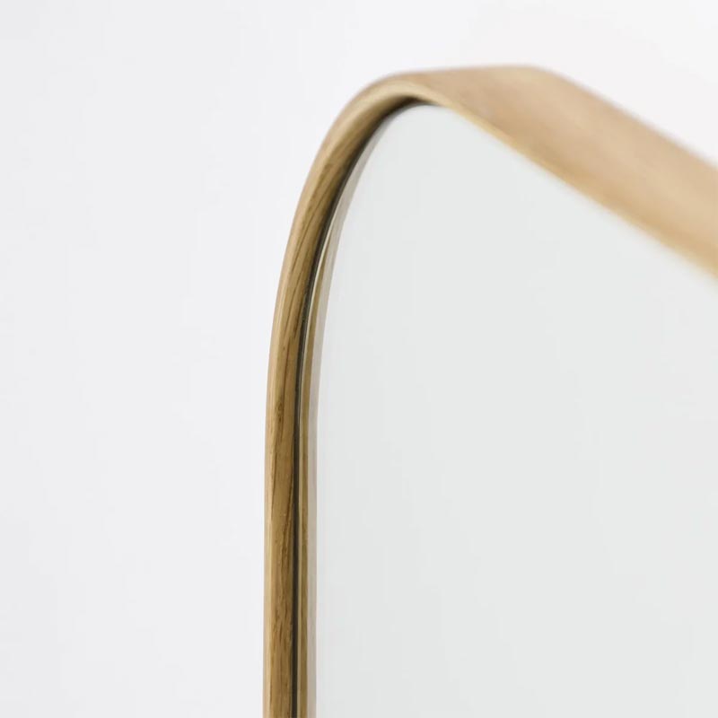 'Gaze' Wall Mirror - Oak - des. Lincoln Rivers, made by Wireworks