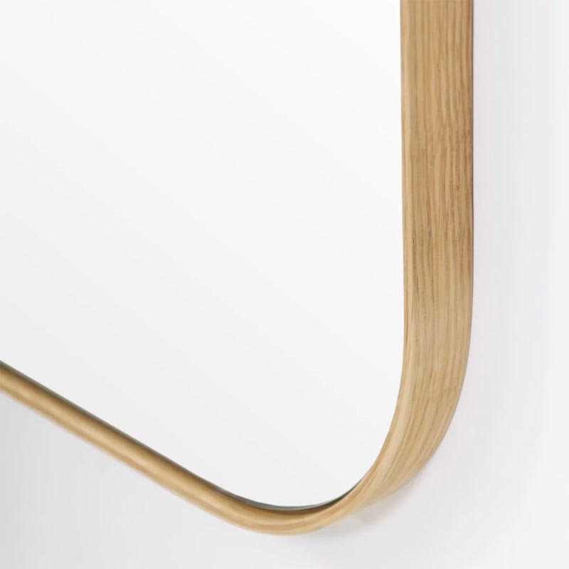 'Gaze' Wall Mirror - Oak - des. Lincoln Rivers, made by Wireworks
