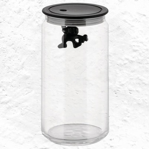 Gianni Storage Jar Large (06) - Black - des. Matti di Rosa for Alessi