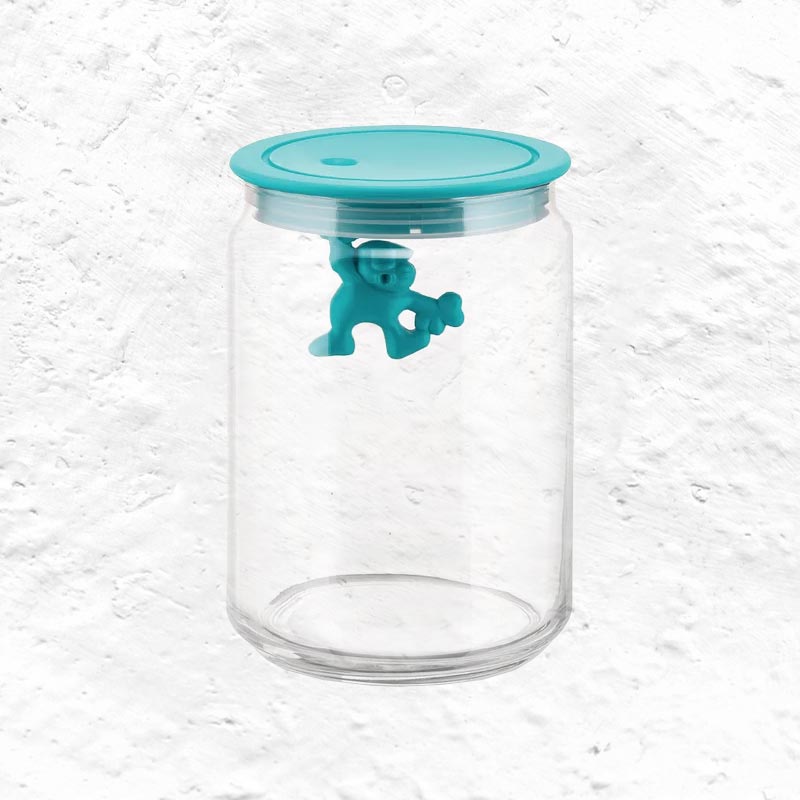 Gianni Storage Jar Medium (05) - Light Blue - des. Matti di Rosa for Alessi
