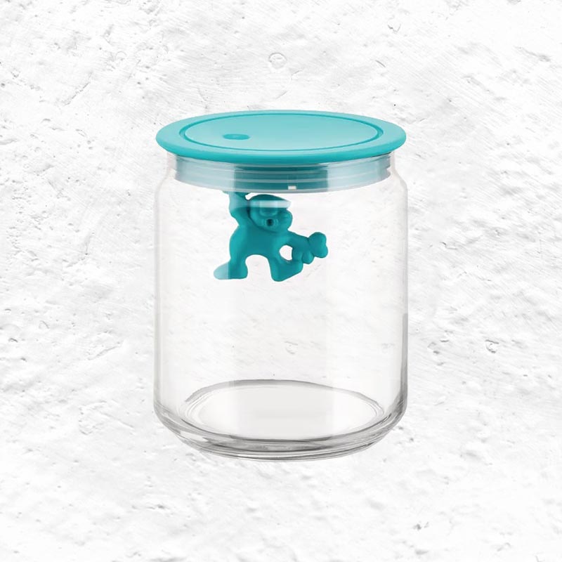 Gianni Storage Jar Small (04) - Light Blue - des. Matti di Rosa for Alessi