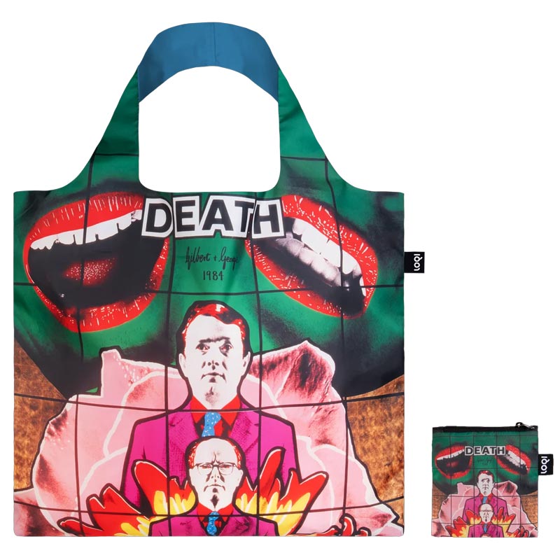 LOQI Foldaway Shopping Bag - Gilbert & George - Death, Hope, Life, Fear