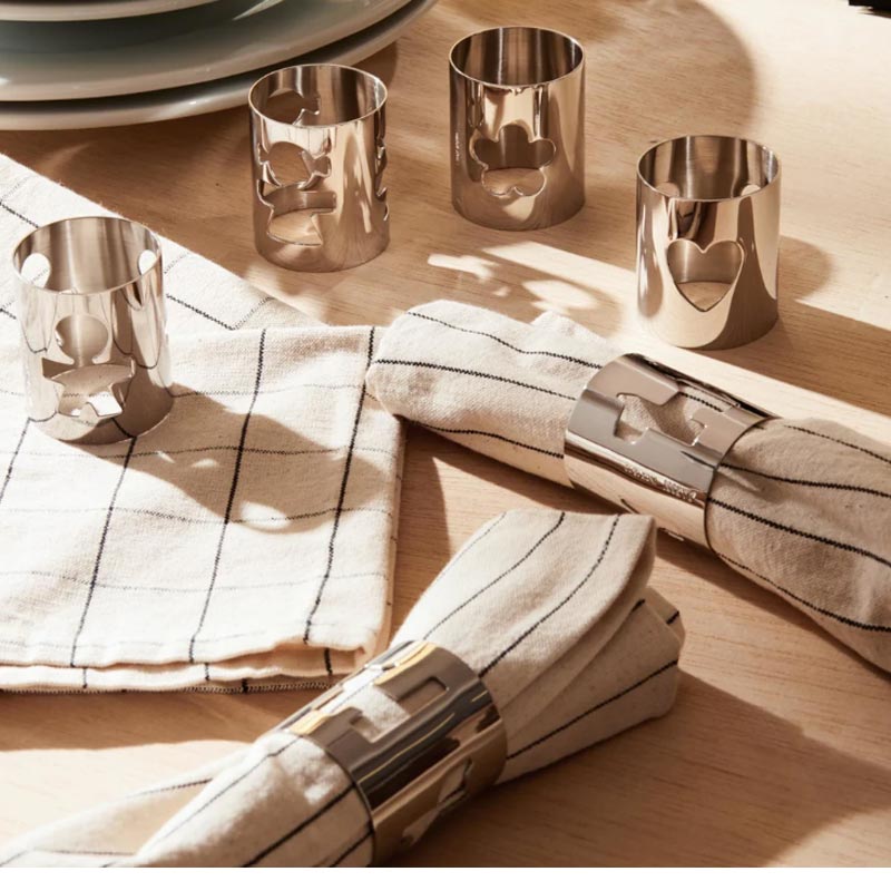 Girotondo Cat Napkin Ring - des. Giovannoni & Venturini for Alessi