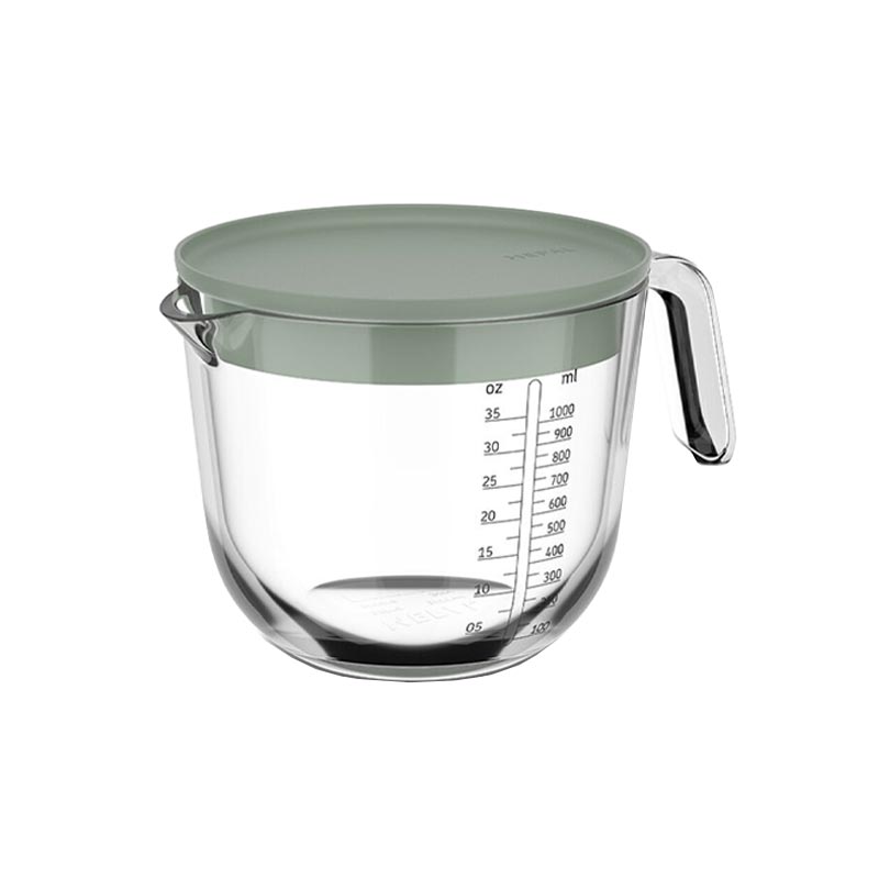 Measuring Jug 'Chef It' - 1000ml Glass with Lid - Nordic Sage - by Mepal