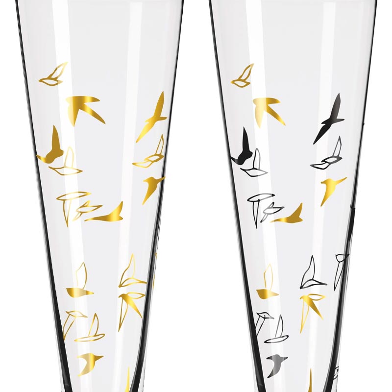 Goldnacht Champus - Champagne Glass Set H23 - des. Rohni Bohnenberg for Ritzenhoff (6261001)
