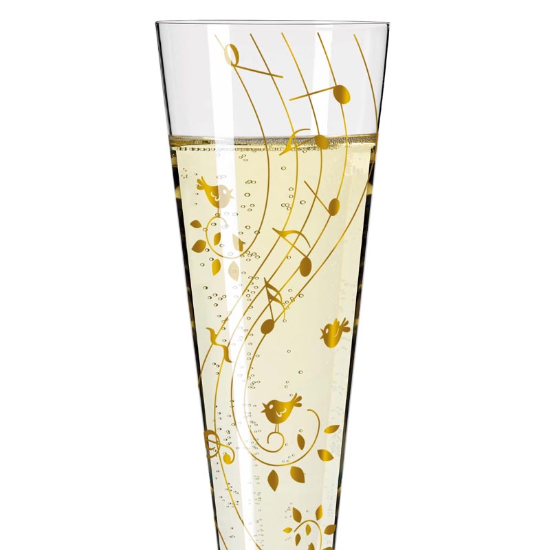 Goldnacht Champagne Glass #2 - des. Sibylle Mayer for Ritzenhoff