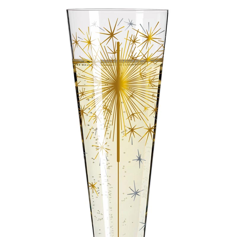Goldnacht Champagne Glass #5 - des. Petra Mohr for Ritzenhoff