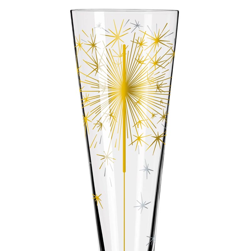 Goldnacht Champagne Glass #5 - des. Petra Mohr for Ritzenhoff